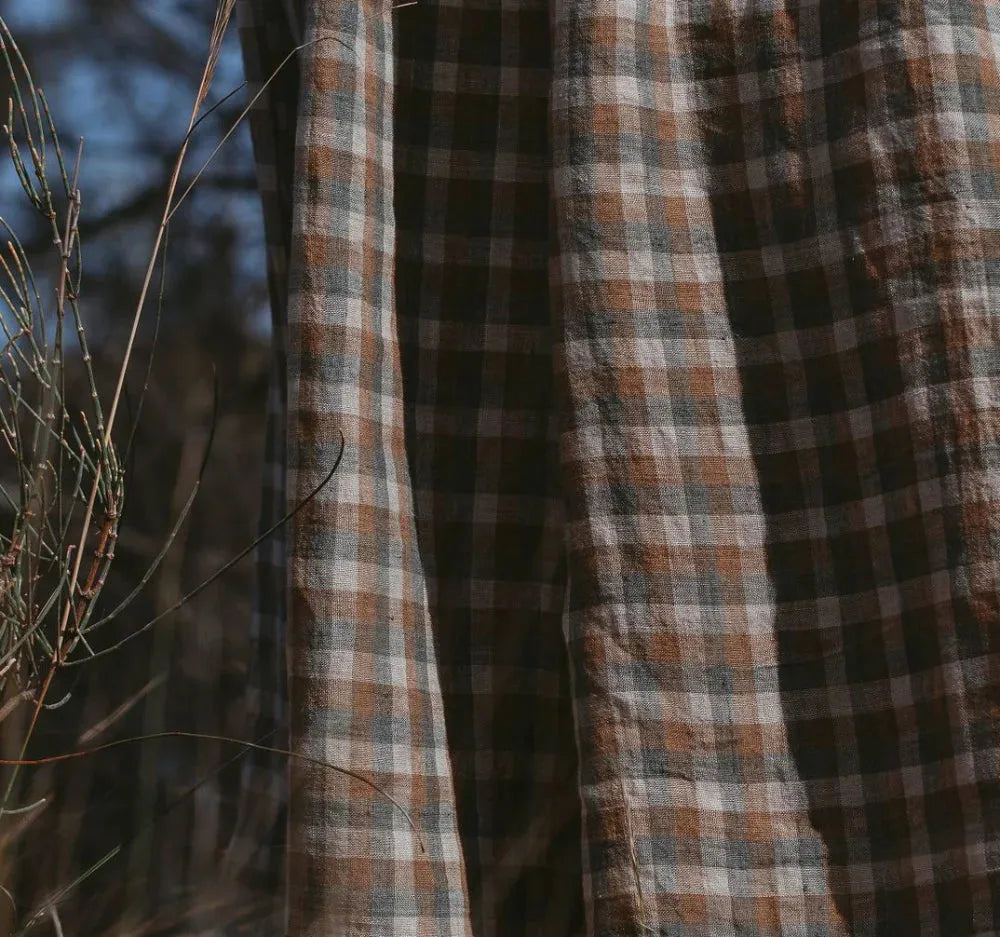 Montaigne Ingride French Linen Check Culottes - Stay Wild Collective  Pants