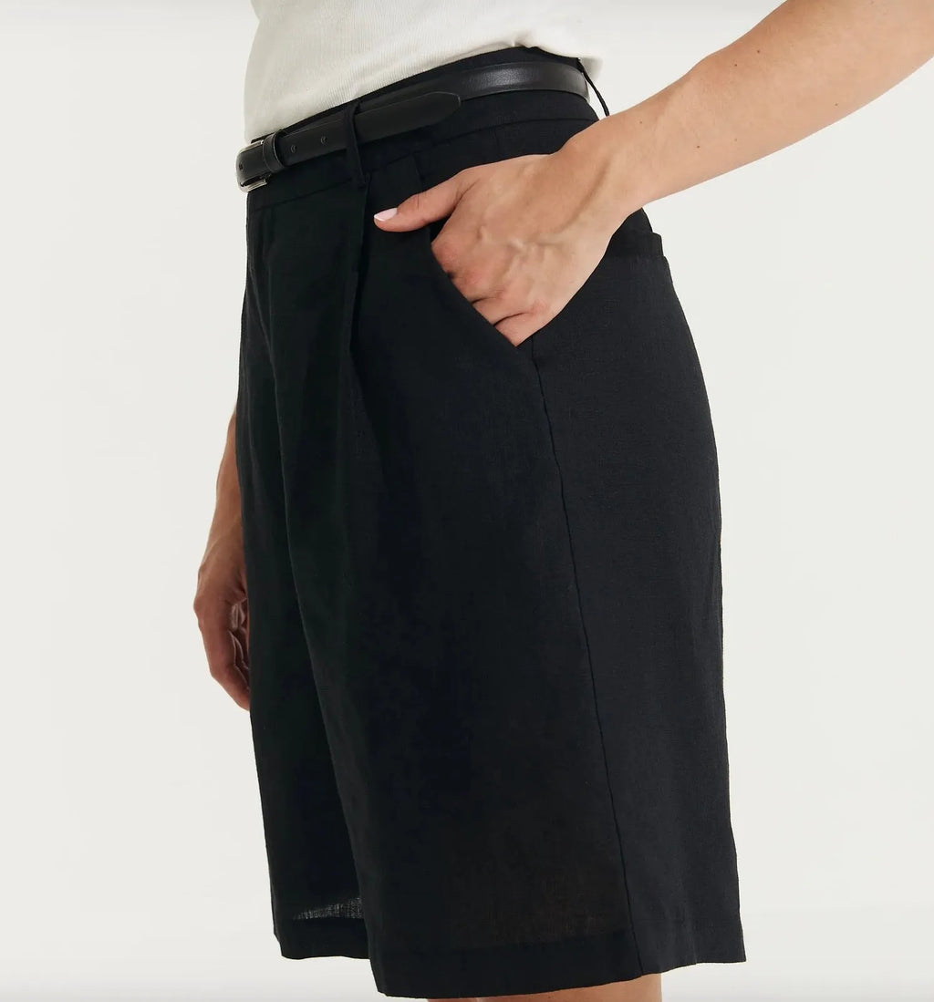 Montaigne Marina Linen Bermuda Short - Stay Wild Collective  Pants