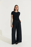 Montaigne Charlotte Pleated Wide Leg Linen Pants - Stay Wild Collective  Pants