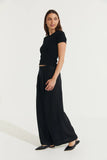 Montaigne Charlotte Pleated Wide Leg Linen Pants - Stay Wild Collective  Pants