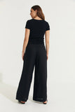 Montaigne Charlotte Pleated Wide Leg Linen Pants - Stay Wild Collective  Pants