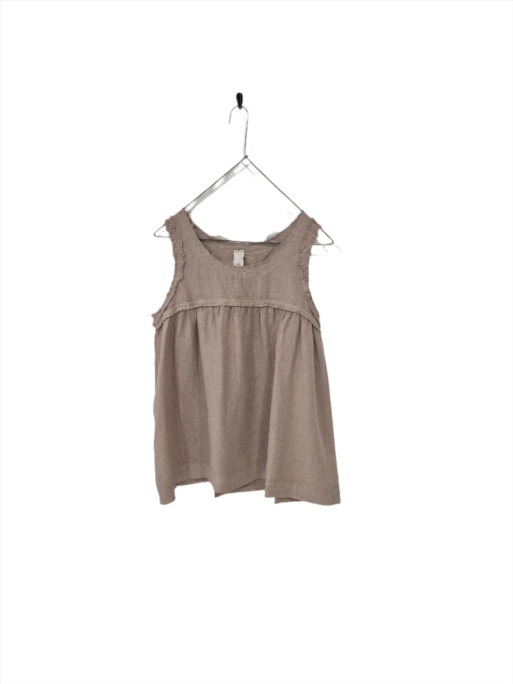   Montaigne Pur Frayed Singlet Top in Linen - Stay Wild Collective  