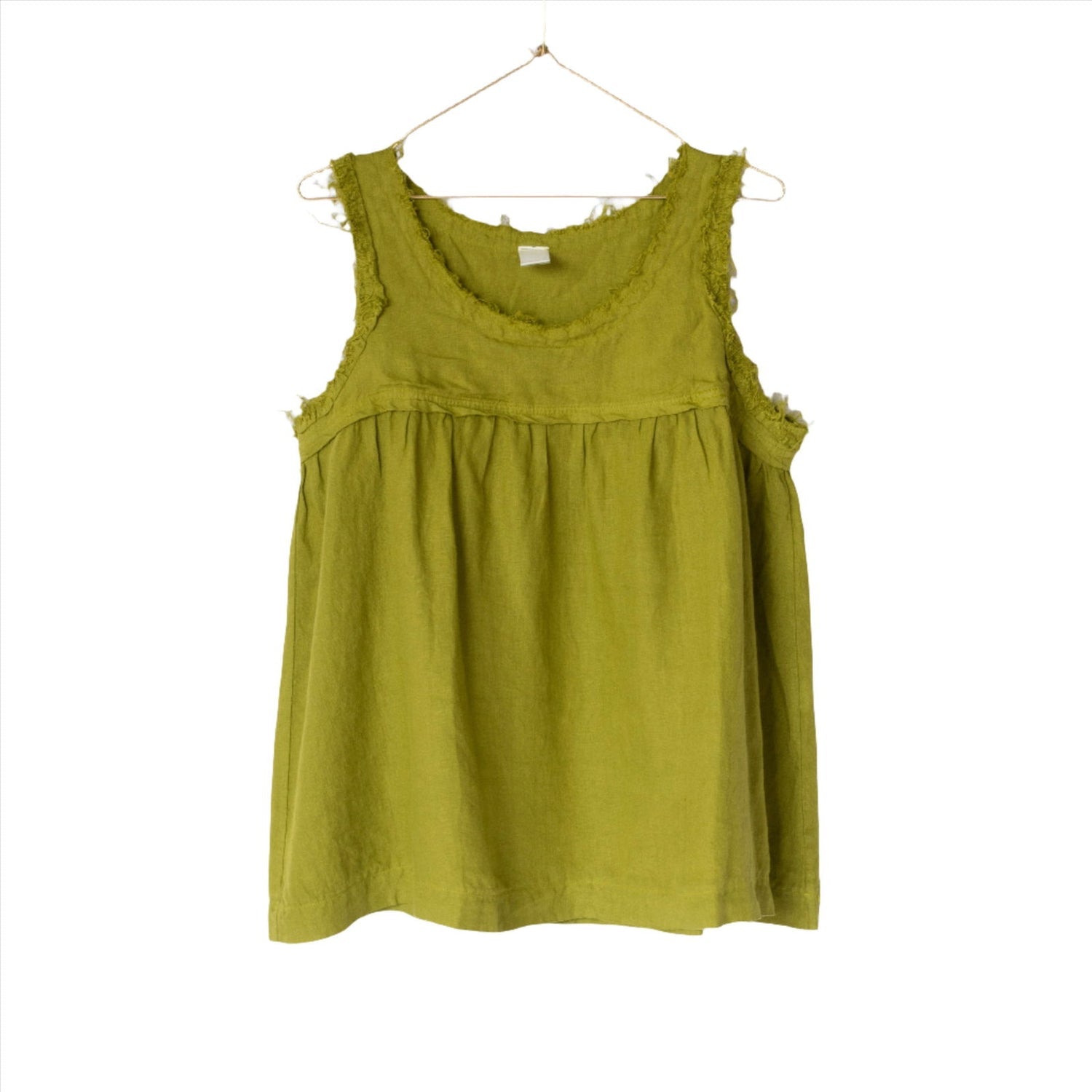   Montaigne Pur Frayed Singlet Top in Linen - Stay Wild Collective  