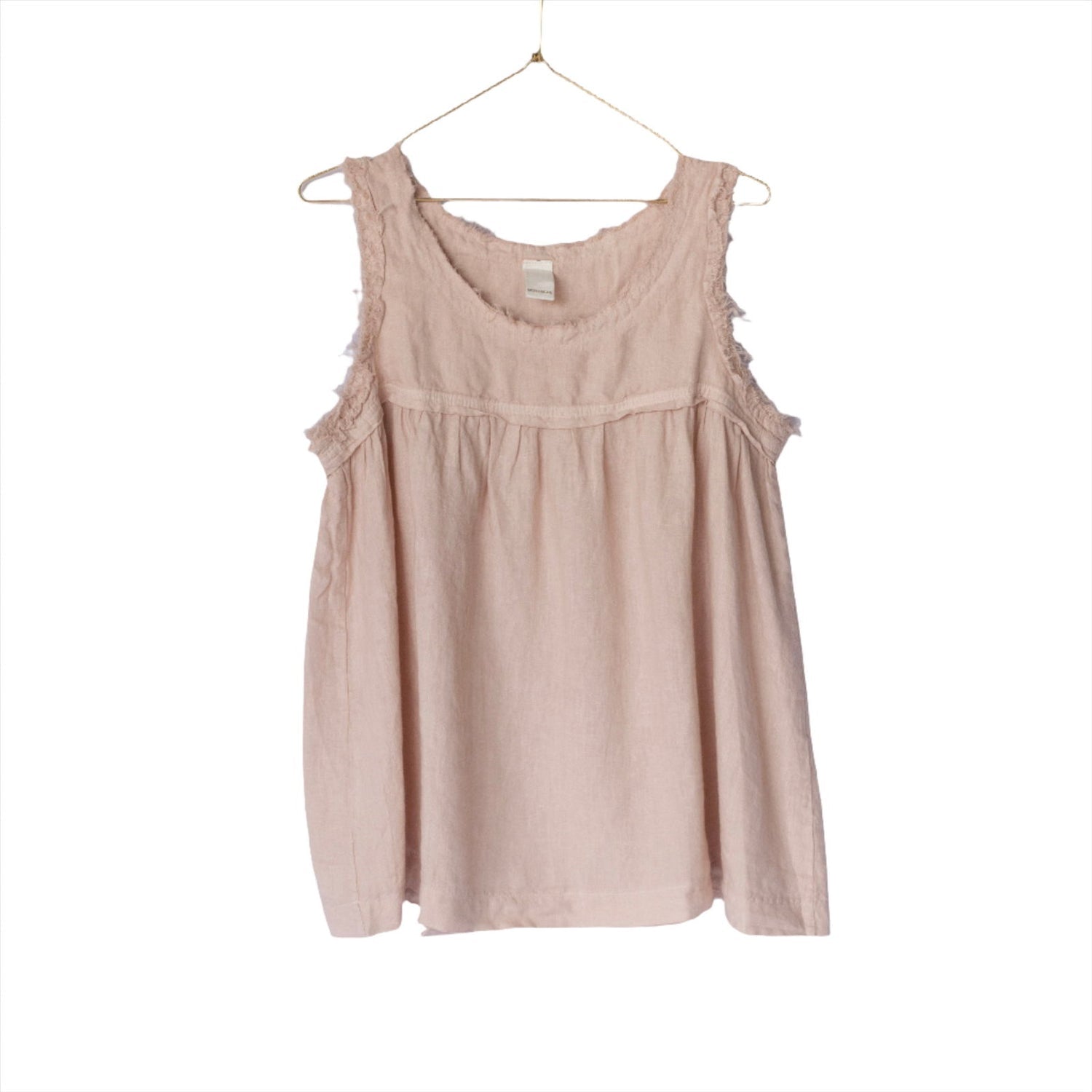   Montaigne Pur Frayed Singlet Top in Linen - Stay Wild Collective  