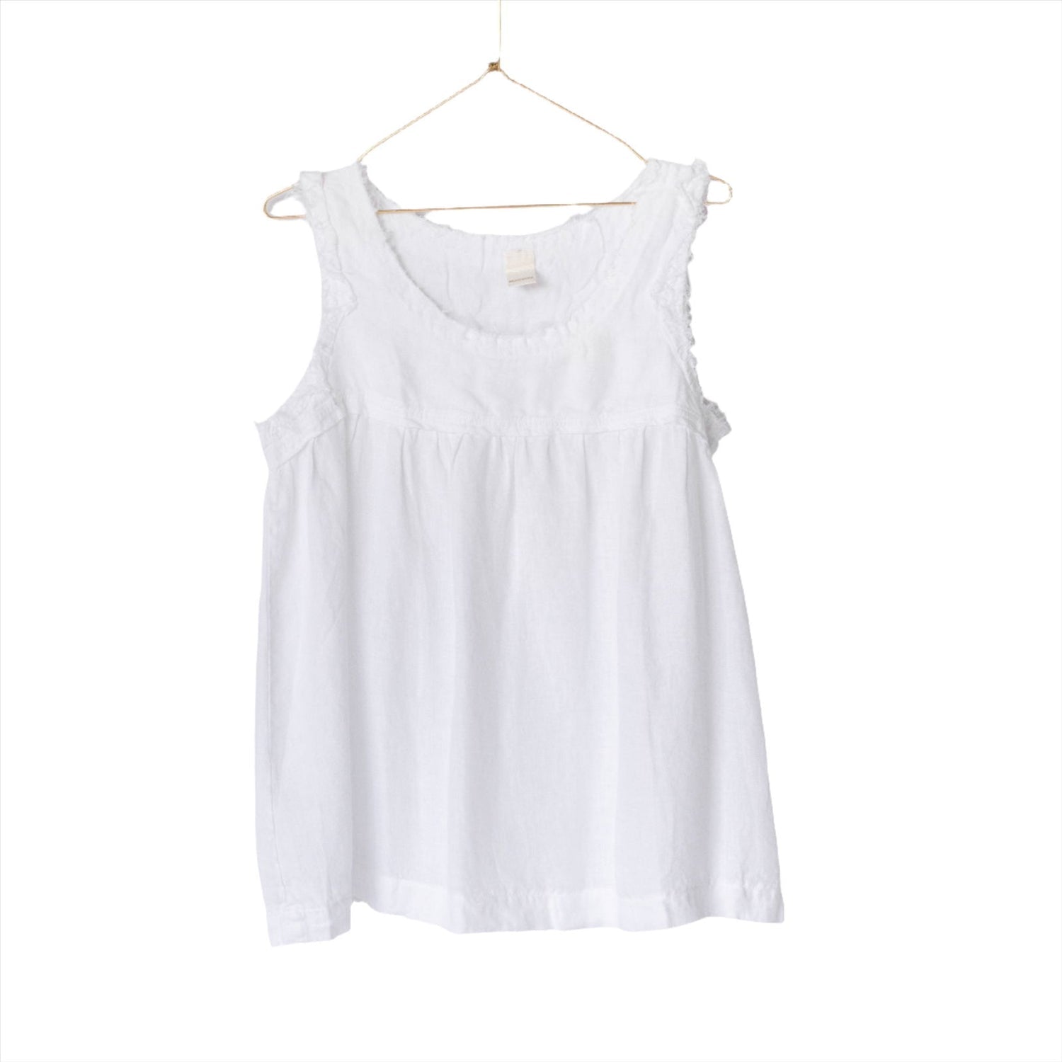   Montaigne Pur Frayed Singlet Top in Linen - Stay Wild Collective  