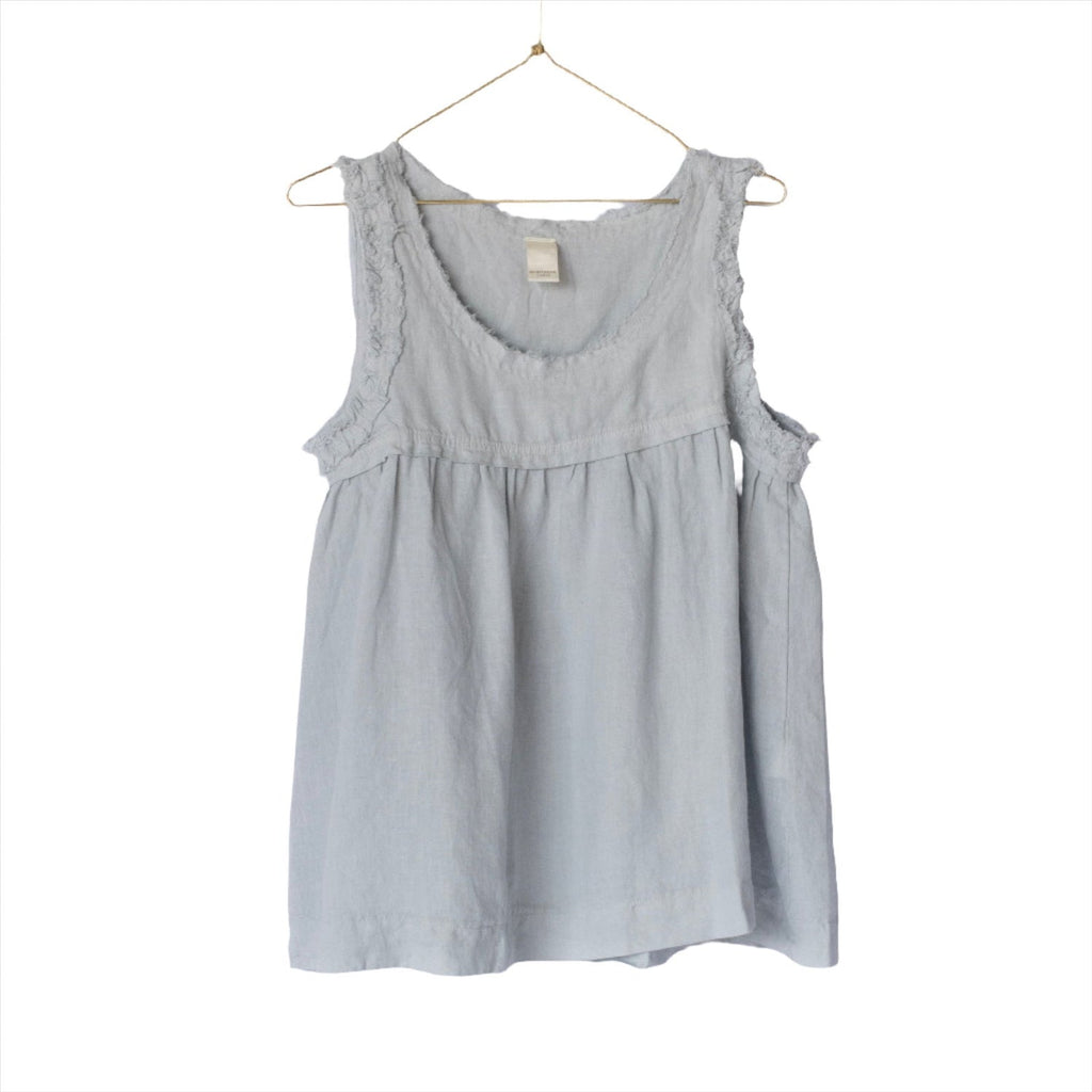   Montaigne Pur Frayed Singlet Top in Linen - Stay Wild Collective  