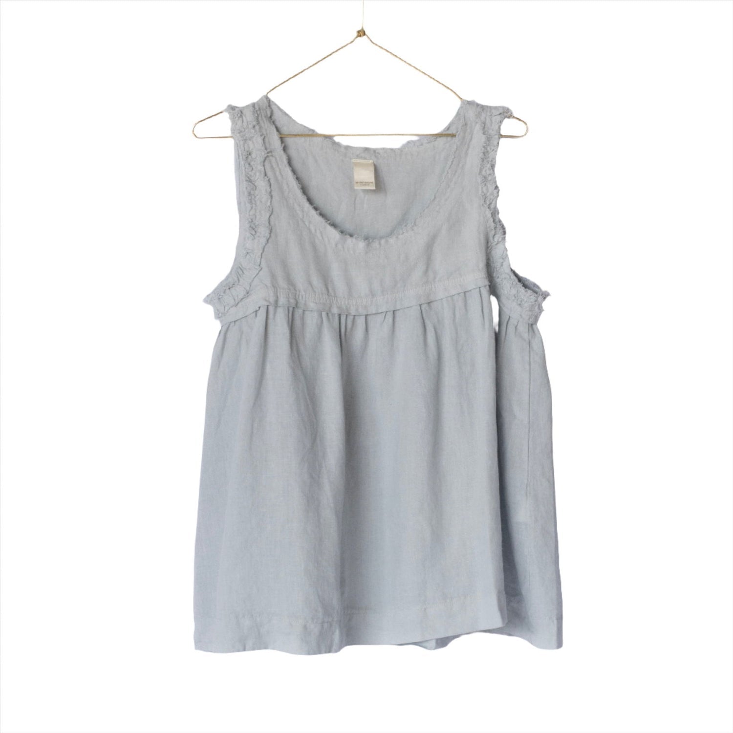   Montaigne Pur Frayed Singlet Top in Linen - Stay Wild Collective  