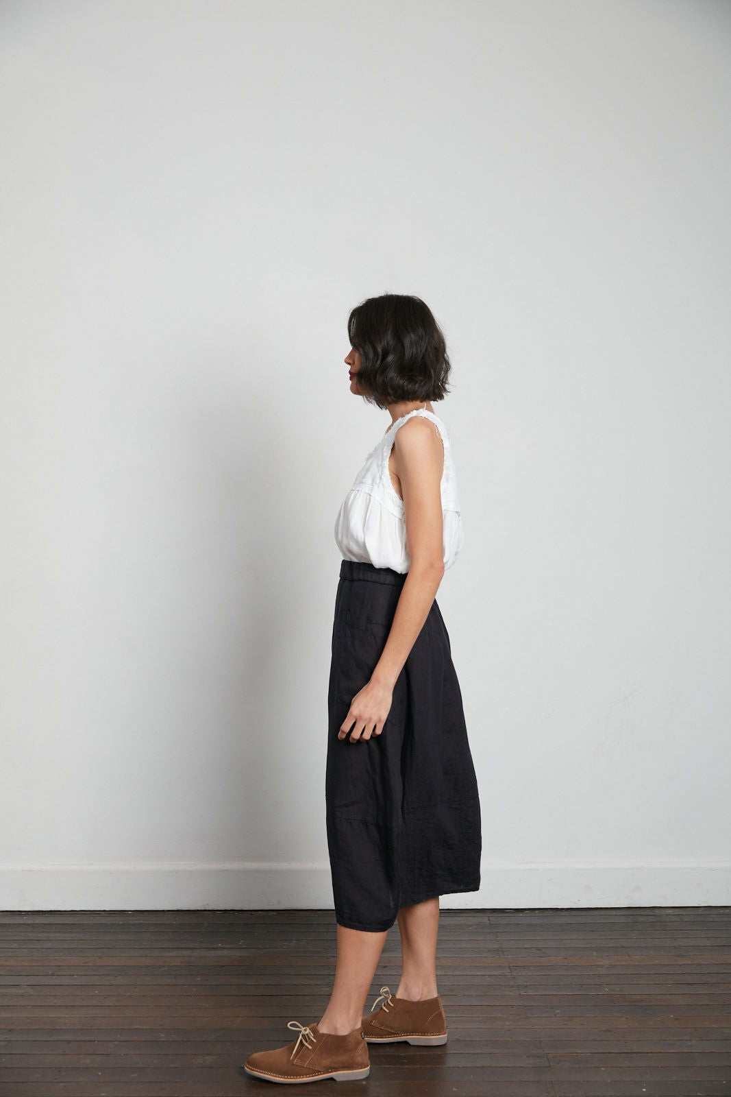   Montaigne Pur Frayed Singlet Top in Linen - Stay Wild Collective  