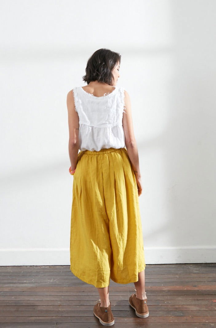   Montaigne Pur Frayed Singlet Top in Linen - Stay Wild Collective  