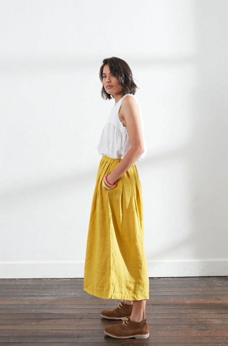   Montaigne Pur Frayed Singlet Top in Linen - Stay Wild Collective  