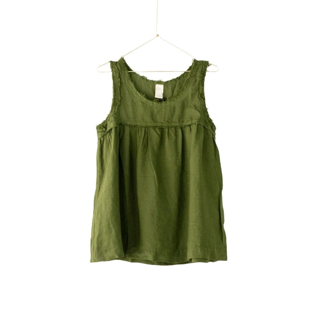   Montaigne Pur Frayed Singlet Top in Linen - Stay Wild Collective  