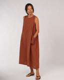 Montaigne Remy Linen Dress with Deep Front Pockets - Stay Wild Collective  Dress