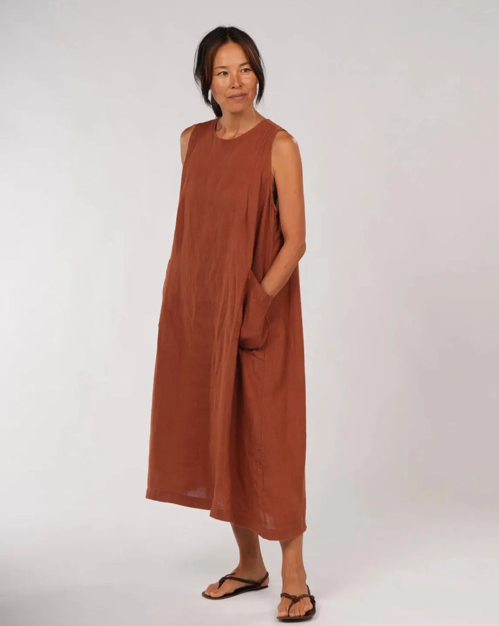 Montaigne Remy Linen Dress with Deep Front Pockets - Stay Wild Collective  Dress
