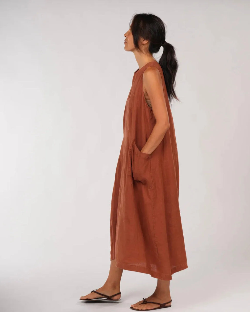 Montaigne Remy Linen Dress with Deep Front Pockets - Stay Wild Collective  Dress