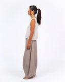 Montaigne Roland linen pants in houndstooth