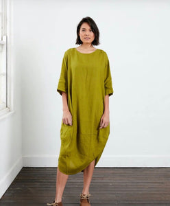 Montaigne Scallop Casual Linen Dress - Stay Wild Collective  Dress