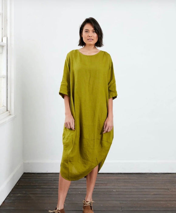Montaigne Scallop Casual Linen Dress - Stay Wild Collective  Dress