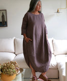Montaigne Scallop Casual Linen Dress - Stay Wild Collective  Dress