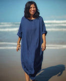 Montaigne Scallop Casual Linen Dress - Stay Wild Collective  Dress