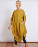 Montaigne Scallop Casual Linen Dress - Stay Wild Collective  Dress