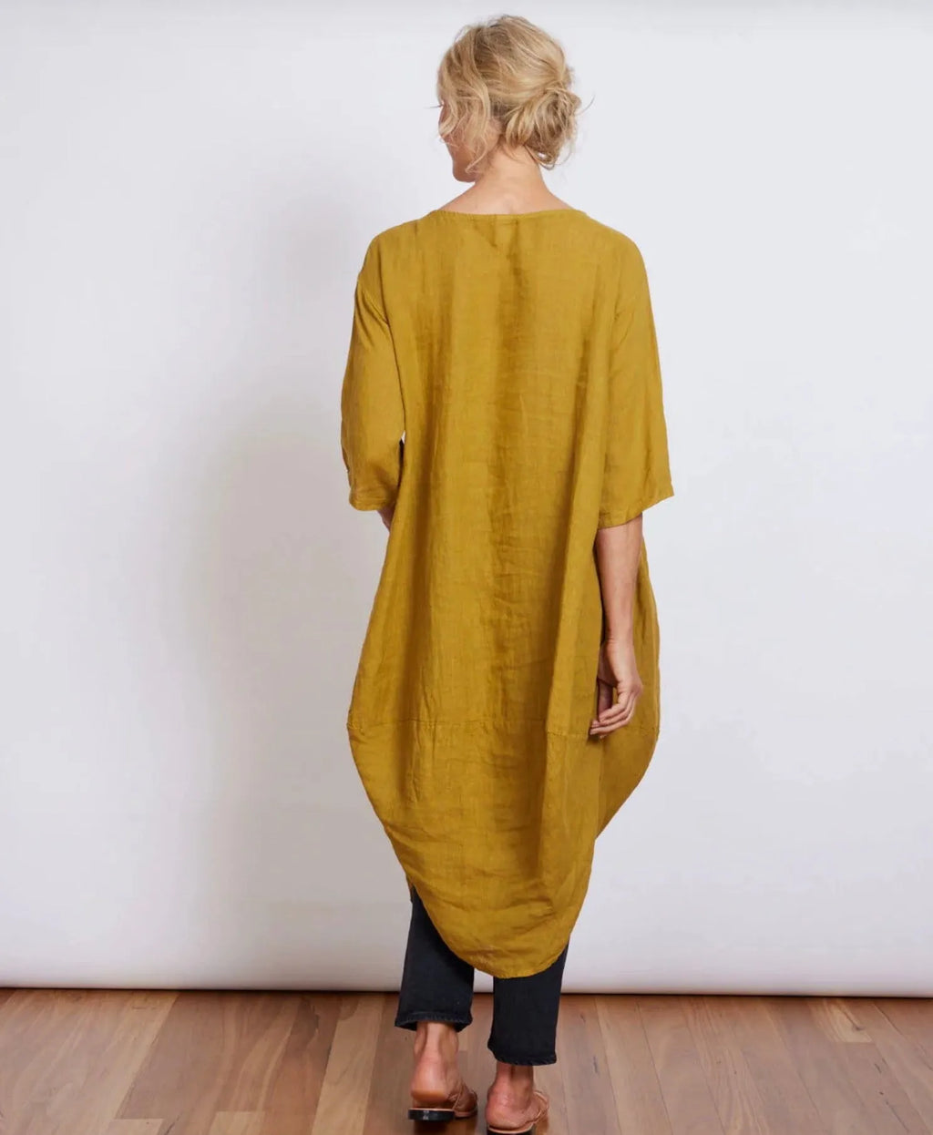 Montaigne Scallop Casual Linen Dress - Stay Wild Collective  Dress