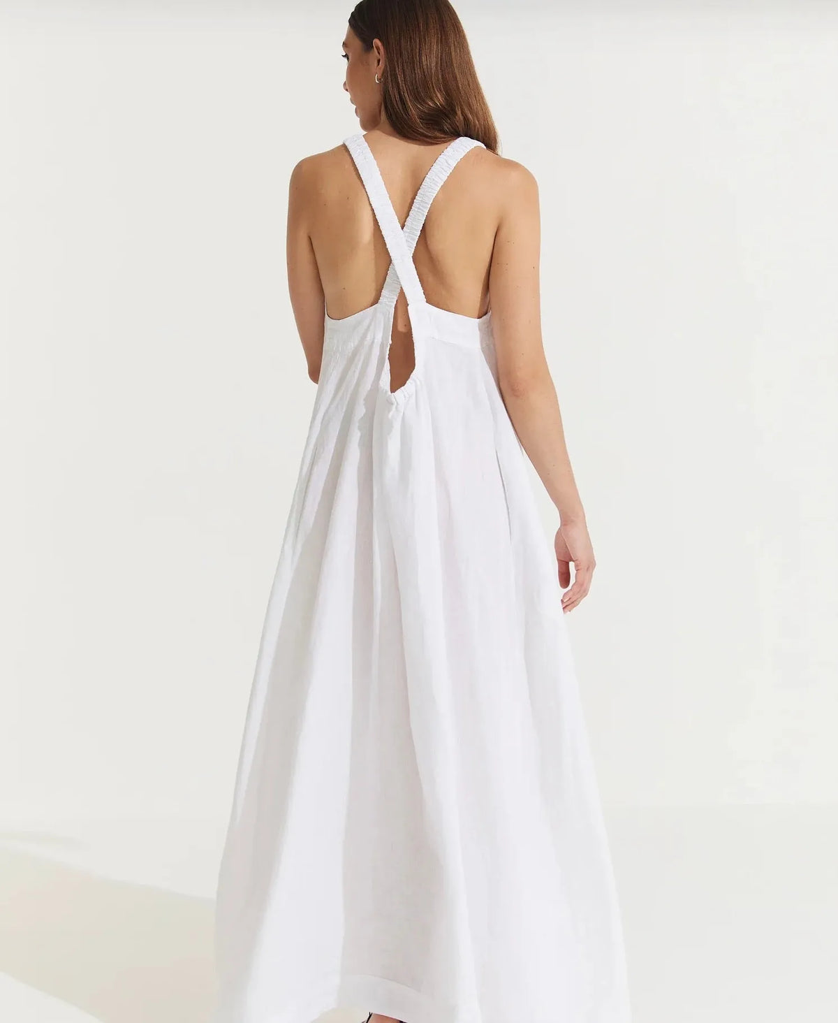 Montaigne Scarlett Linen Maxi Dress One Size - Stay Wild Collective  Dress