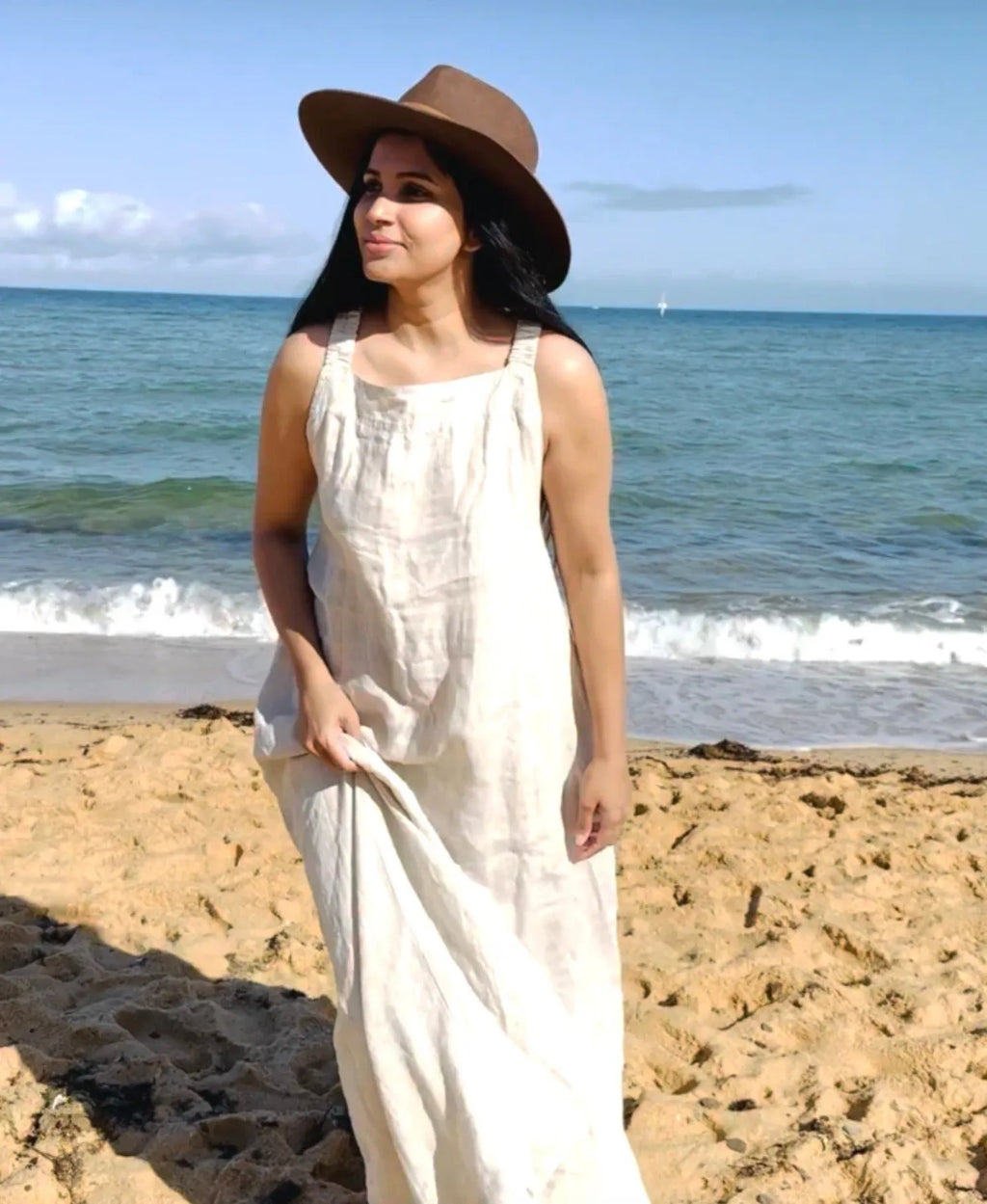 Montaigne Scarlett Linen Maxi Dress One Size - Stay Wild Collective  Dress