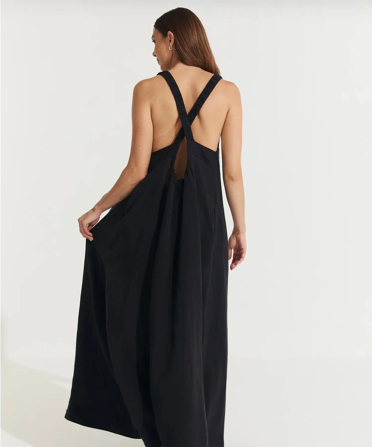 Montaigne Scarlett Linen Maxi Dress One Size - Stay Wild Collective  Dress
