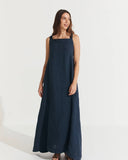 Montaigne Scarlett Linen Maxi Dress One Size - Stay Wild Collective  Dress