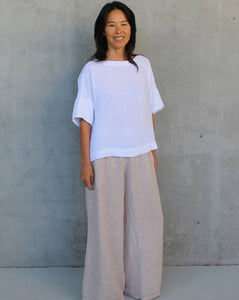 Montaigne Celine Short Sleeved Linen Top - Stay Wild Collective  Shirt