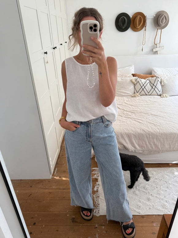 Montaigne Ava Linen Cami Top - Stay Wild Collective  Top