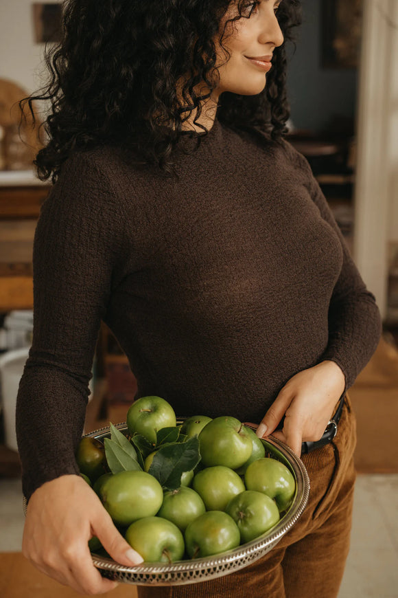 Montaigne Essential Superfine Lambswool Mock Neck Top - Stay Wild Collective  Tops