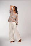 Montaigne Binoche French Stripe Linen Top - Stay Wild Collective  Tops