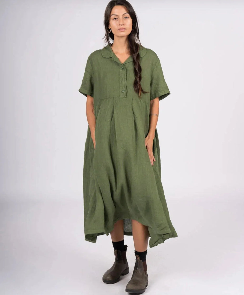 Montaigne Vianne Linen Dress one Size - Stay Wild Collective  Dress