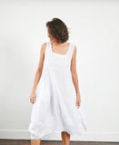 Montaigne Anaïs Linen Pinafore Dress One Size White