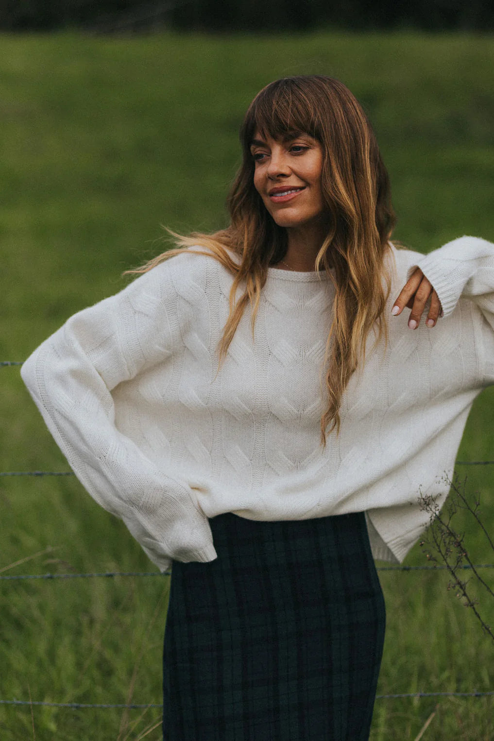  NZ Lambswool Cable Kni - Stay Wild Collective  