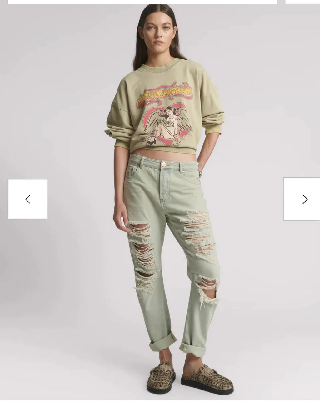 person wearing One teaspoon messed up saints jeans SALE - Stay Wild Collective  apron