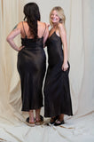 Otomo Silk Slip Maxi Black - Stay Wild Collective  Dress