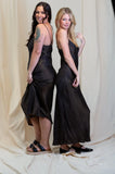 Otomo Silk Slip Maxi Black - Stay Wild Collective  Dress