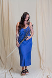 Otomo Silk Slip Maxi Blue - Stay Wild Collective  Dress