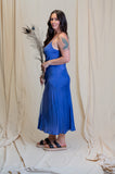 Otomo Silk Slip Maxi Blue - Stay Wild Collective  Dress