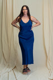 Otomo Silk Slip Maxi Blue - Stay Wild Collective  Dress