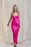 Otomo Silk Slip Maxi Pink - Stay Wild Collective  Dress