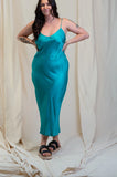 Otomo Silk Slip Maxi Teal - Stay Wild Collective  Dress