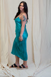 Otomo Silk Slip Maxi Teal - Stay Wild Collective  Dress