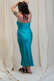 Otomo Silk Slip Maxi Teal - Stay Wild Collective  Dress
