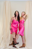 Otomo Silk Slip Short Pink - Stay Wild Collective  Dress