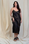 Otomo Silk Slip Maxi Black - Stay Wild Collective  Dress