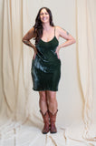 Otomo Velvet Silk Slip Kelly Green - Stay Wild Collective  Dress