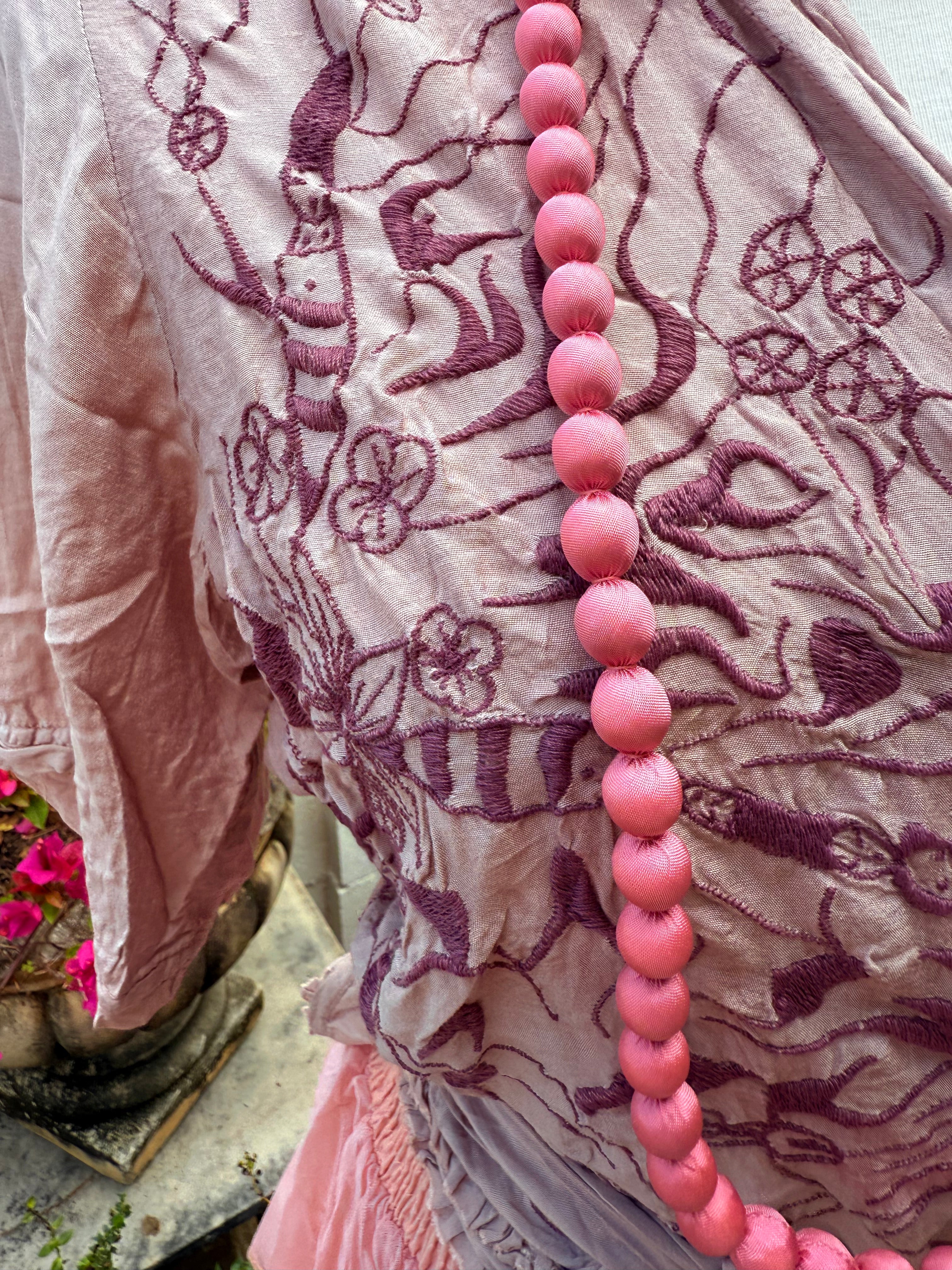  Otomo exquisite silk/linen wrap top - Stay Wild Collective  